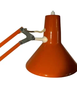 Clearance Pamono Orange Danish Architect's Clamp Lamp by HGF for Maxam, 1968