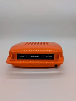 Pamono Orange Penny Record Player by Mario Bellini for MusicalNastro. Italy, 1980s><noscript><img width=