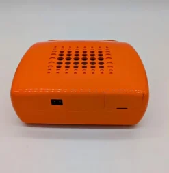Pamono Orange Penny Record Player by Mario Bellini for MusicalNastro. Italy, 1980s><noscript><img width=