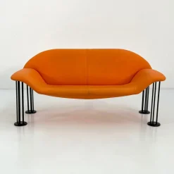 Pamono Orange Sofa by Burkhard Vogtherr for Hain & Tohme, 1980s> Couches & Sofas