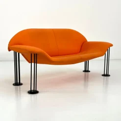 Pamono Orange Sofa by Burkhard Vogtherr for Hain & Tohme, 1980s> Couches & Sofas