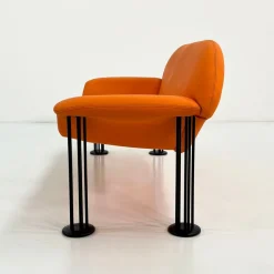 Pamono Orange Sofa by Burkhard Vogtherr for Hain & Tohme, 1980s><noscript><img width=