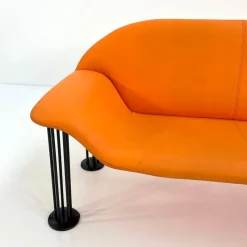 Pamono Orange Sofa by Burkhard Vogtherr for Hain & Tohme, 1980s><noscript><img width=