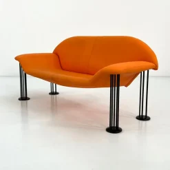 Pamono Orange Sofa by Burkhard Vogtherr for Hain & Tohme, 1980s><noscript><img width=