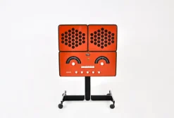Best Pamono Orange Stereophonic RR-126 Radio by Achille & Pier Giacomo Castiglioni for Brionvega, 1960s