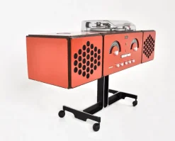 Best Pamono Orange Stereophonic RR-126 Radio by Achille & Pier Giacomo Castiglioni for Brionvega, 1960s