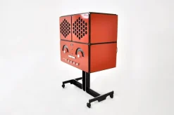 Best Pamono Orange Stereophonic RR-126 Radio by Achille & Pier Giacomo Castiglioni for Brionvega, 1960s