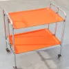 Pamono Orange Trolley, 1970s> Serving Bar Carts & Trolleys