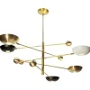 Pamono Orbitale Brass Chandelier by Silvio Piattelli> Ceiling Lights
