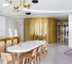 Pamono Orbitale Brass Chandelier by Silvio Piattelli><noscript><img width=