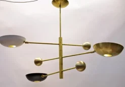 Best Pamono Orbitale Brass Chandelier by Silvio Piattelli
