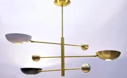 Best Pamono Orbitale Brass Chandelier by Silvio Piattelli