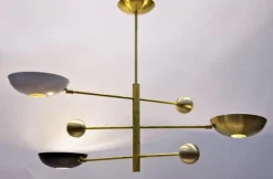 Best Pamono Orbitale Brass Chandelier by Silvio Piattelli