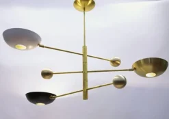 Best Pamono Orbitale Brass Chandelier by Silvio Piattelli