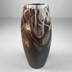 Pamono Organic Ikebana Vase with Abstract Glaze, 1970s><noscript><img width=