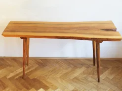 Pamono Organic Oak Side Table from Uluv, 1960s><noscript><img width=