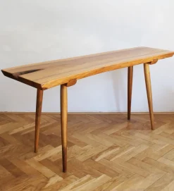 Pamono Organic Oak Side Table from Uluv, 1960s><noscript><img width=
