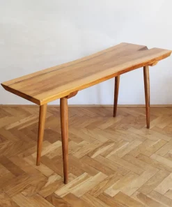 Pamono Organic Oak Side Table from Uluv, 1960s><noscript><img width=