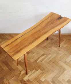 Pamono Organic Oak Side Table from Uluv, 1960s><noscript><img width=