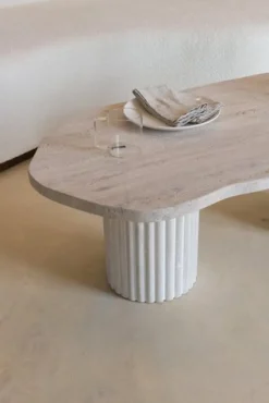 Pamono Organic Top 120 Beige Travertine Decorative Low Coffee Table by Beije Avenue><noscript><img width=