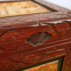 Sale Pamono Oriental Carved Wooden Chest