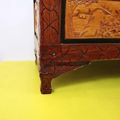 Sale Pamono Oriental Carved Wooden Chest