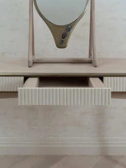 Clearance Pamono Oriette Vanity Table Bleached Oak by Felice James