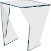 Pamono Origami Calcio Side Table in Crystal Glass by Barberini & Gunnell> Tables