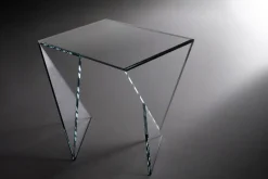 Pamono Origami Side Table in Crystal Glass by Barberini & Gunnell><noscript><img width=