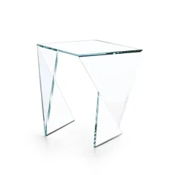 Pamono Origami Side Table in Crystal Glass by Barberini & Gunnell><noscript><img width=