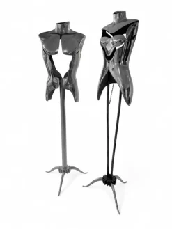 Outlet Pamono Original Aluminium & Steel Mannequins by Nigel Coates for Katherine Hammnet, 1989, Set of 2