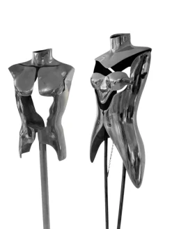 Outlet Pamono Original Aluminium & Steel Mannequins by Nigel Coates for Katherine Hammnet, 1989, Set of 2