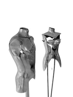 Outlet Pamono Original Aluminium & Steel Mannequins by Nigel Coates for Katherine Hammnet, 1989, Set of 2