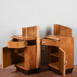 Pamono Original Art Deco Bedside Tables, Set of 2><noscript><img width=
