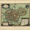 Pamono Original Bird's-Eye View Plan of Sint-Winoksbergen or Bergen in France, 1649> Wall Decor