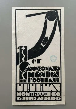 Clearance Pamono Original Inaugural 1930 World Cup Poster by Guillermo Laborde