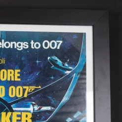 Pamono Original James Bond 007 Moonraker Film Poster Signed by Roger Moore, 1979><noscript><img width=