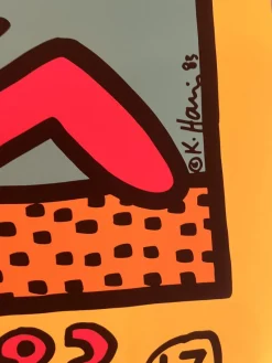 Pamono Original Montreux Jazz Festival Screenprint Poster by Keith Haring, 1983><noscript><img width=