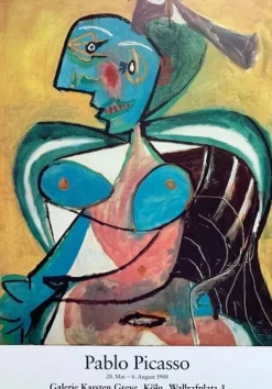 New Pamono Original Pablo Picasso Exhibition Poster, 1988