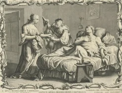 Pamono Original People Visiting the Sick, 1760, Print