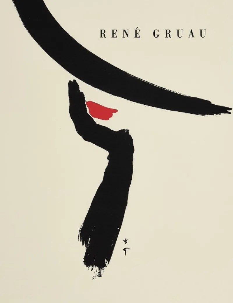 Outlet Pamono Original Untitled Fashion Silkscreen Poster by René Gruau, 1990s