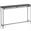 Pamono Oréko Rectangular Lava Stone and Metal Console Table by AM.PM, 2010s> Console Tables