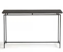 Pamono Oréko Rectangular Lava Stone and Metal Console Table by AM.PM, 2010s> Console Tables