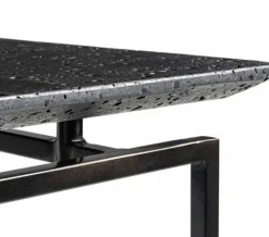 Pamono Oréko Rectangular Lava Stone and Metal Console Table by AM.PM, 2010s><noscript><img width=
