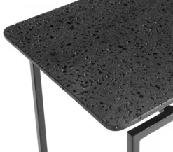 Pamono Oréko Rectangular Lava Stone and Metal Console Table by AM.PM, 2010s><noscript><img width=