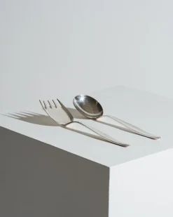 Pamono Orly Serving Cutlery in Metal from Christofle, 1970s, Set of 2> Cutlery & Serving Utensils