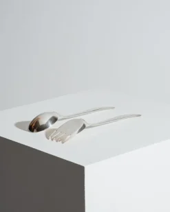 Pamono Orly Serving Cutlery in Metal from Christofle, 1970s, Set of 2><noscript><img width=