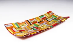 Pamono Ormesino R30 Multicolored Murano Glass Plate by Stefano Birello for VeVe Glass, 2019> Decorative Plates