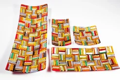 Pamono Ormesino R30 Multicolored Murano Glass Plate by Stefano Birello for VeVe Glass, 2019> Decorative Plates