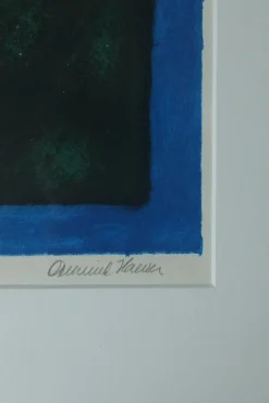 Pamono Osmund Hansen, Composition, 1980s, Color Lithograph, Framed><noscript><img width=